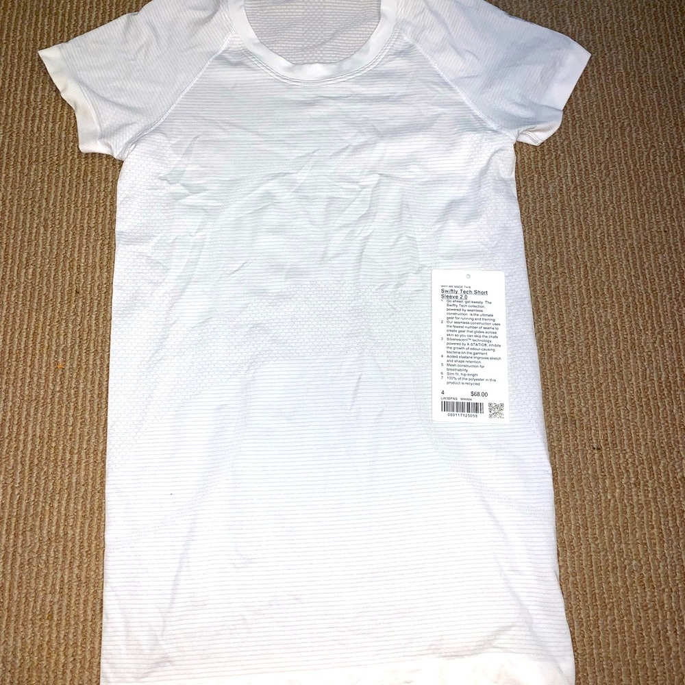Lululemon White Swifty Tech Size 4